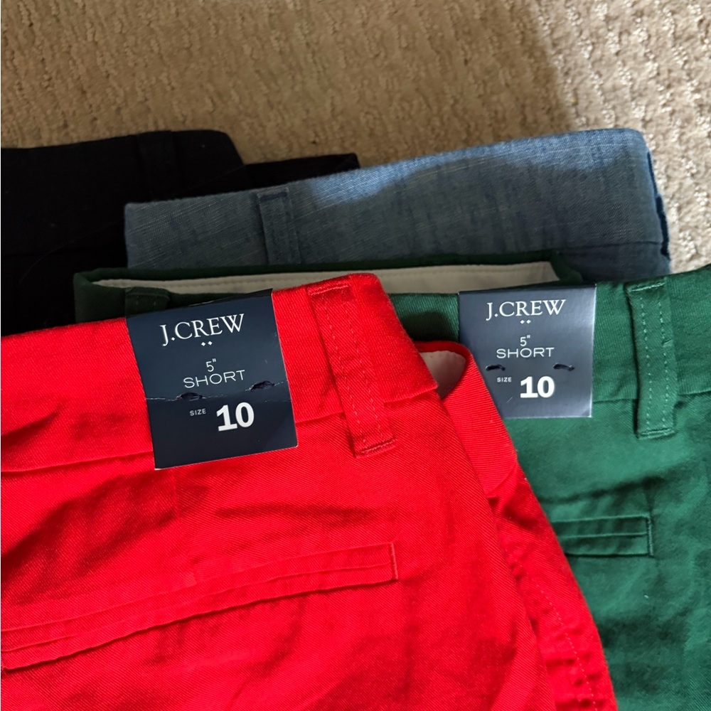 J. Crew Women's Bright Red Chino Shorts - Size 10